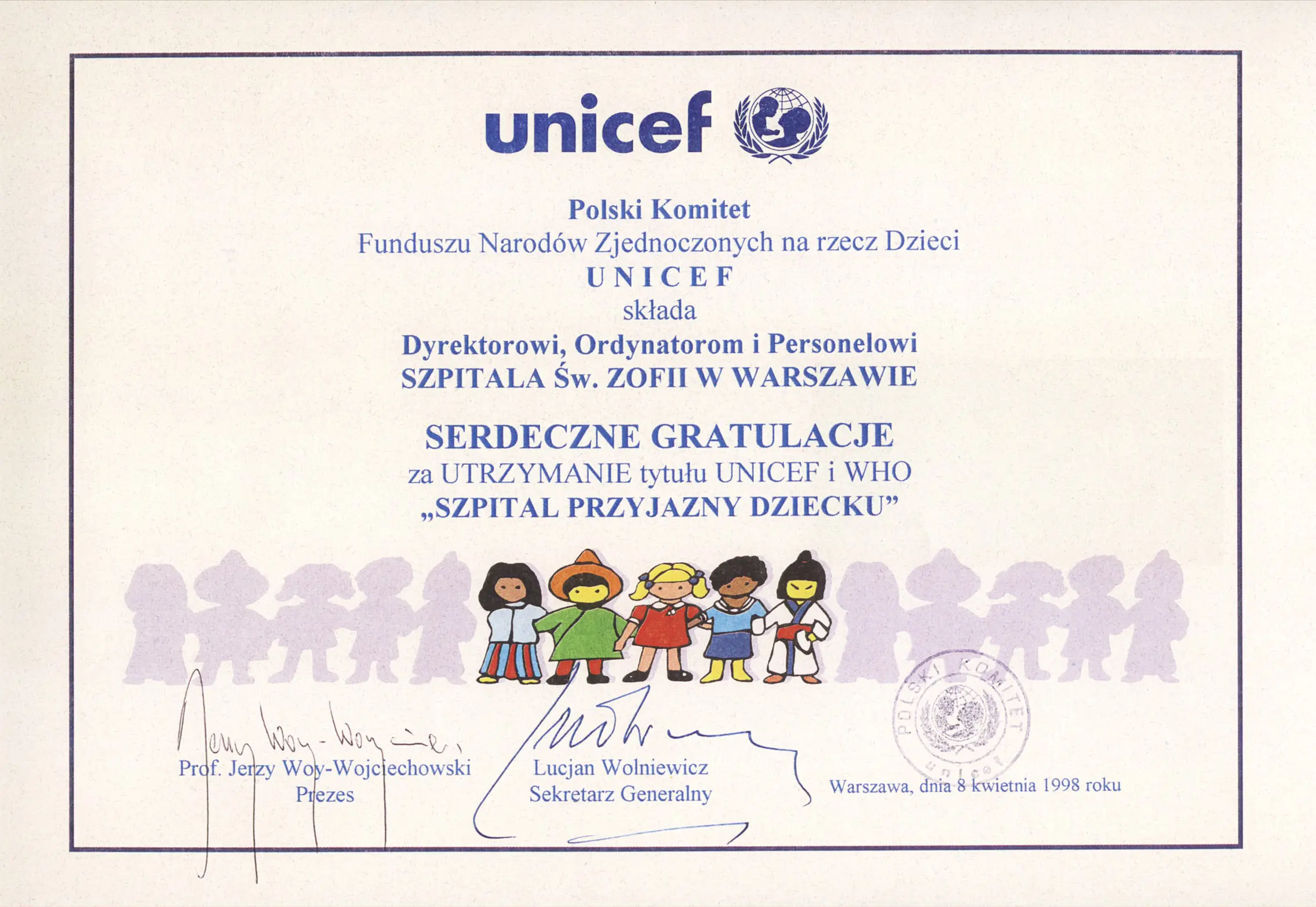 Unicef certyfikat