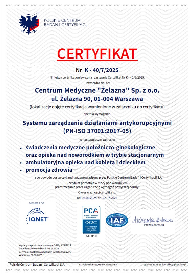 Certyfikat 37001 aktualny